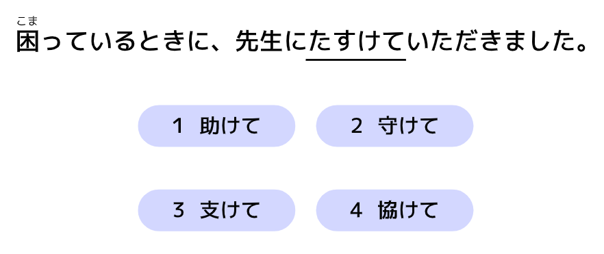 Câu hỏi thi từ vựng JLPT N3 - mondai 2 - JLPT.jp